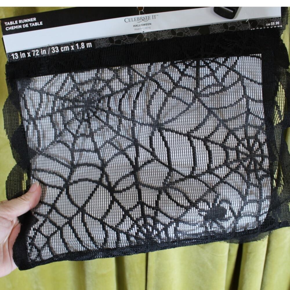 Spiderweb Table Runner 13 x 72 NEW